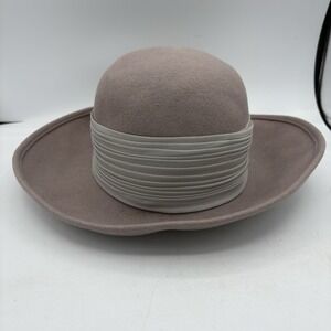 Bollman‎ Co Hat Womens Plum Purple Doeskin Felt Ladies 100% Wool Vintage